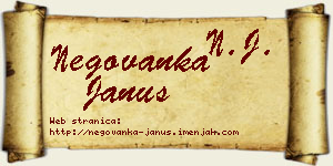 Negovanka Janus vizit kartica
